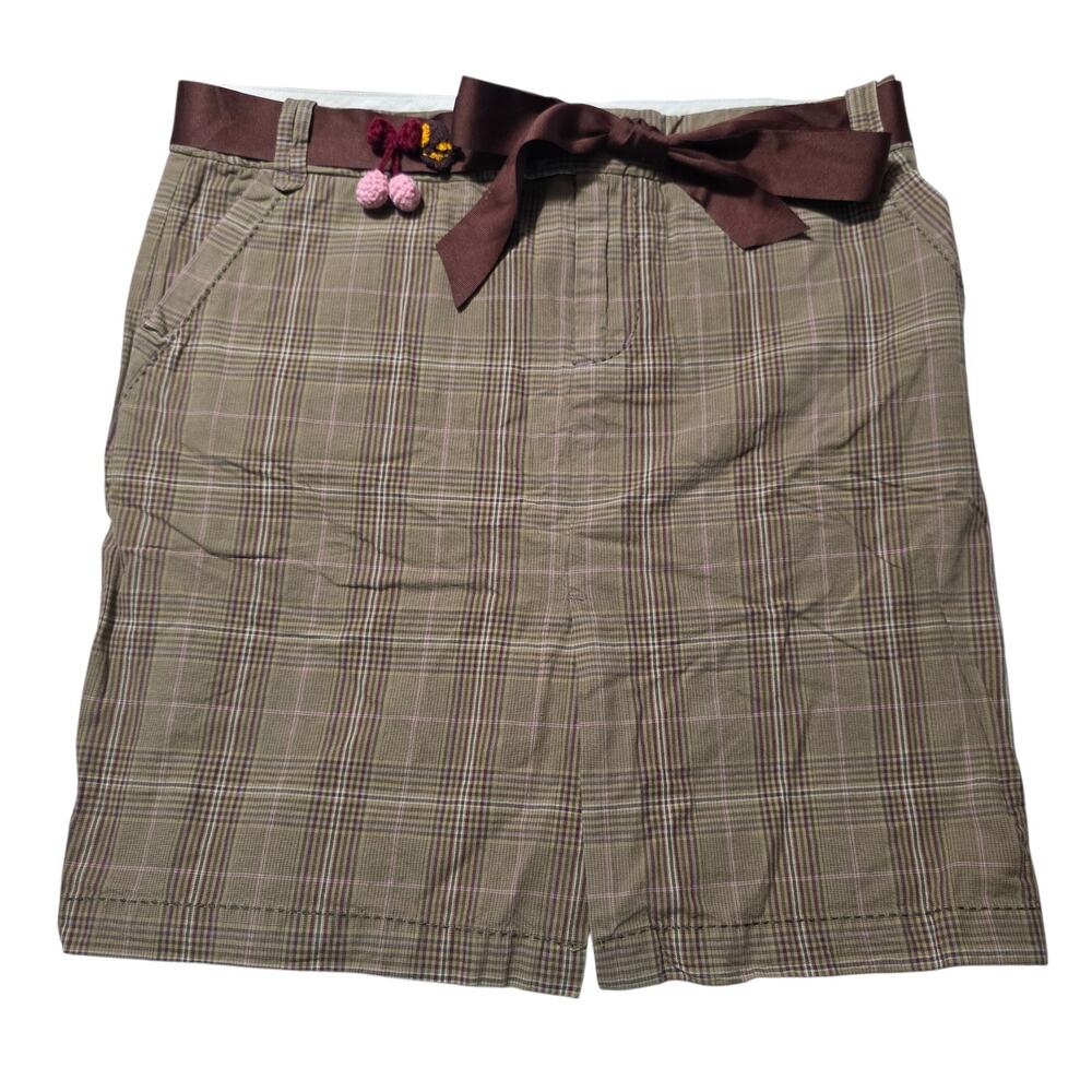 American Eagle Plaid Skort Y2K Academia Preppy Brown NWT Size 8